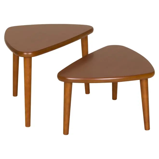 MESA LATERAL CONJUNTO COM 2 PEÇAS 60 CM X 37 CM CHER - NOZES/NOZES - Foto 1
