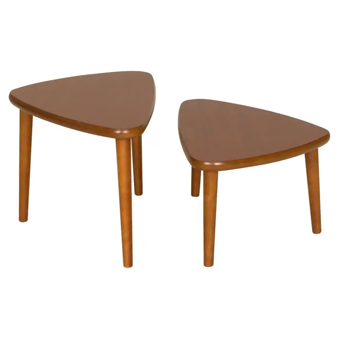 MESA LATERAL CONJUNTO COM 2 PEÇAS 60 CM X 37 CM CHER - NOZES/NOZES - Foto 2