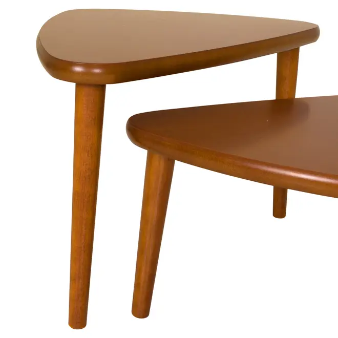 MESA LATERAL CONJUNTO COM 2 PEÇAS 60 CM X 37 CM CHER - NOZES/NOZES - Foto 4