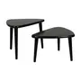 MESA LATERAL CONJUNTO COM 2 PEÇAS 60 CM X 37 CM CHER - PRETO/PRETO - Foto 1