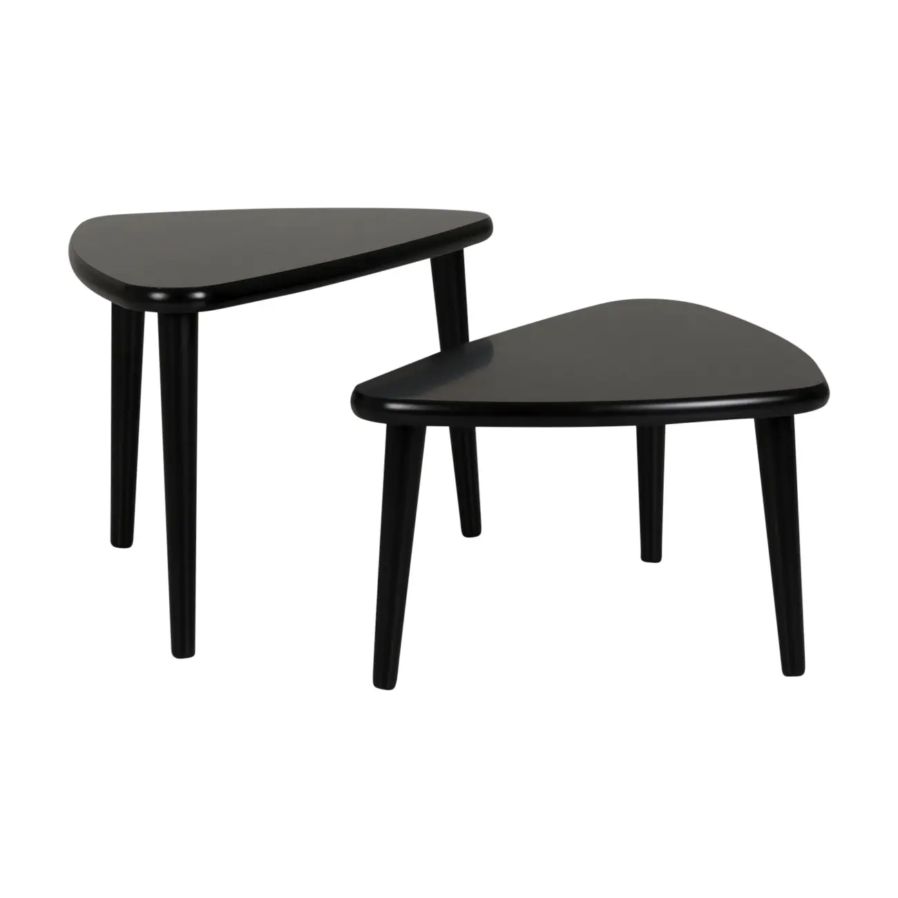MESA LATERAL CONJUNTO COM 2 PEÇAS 60 CM X 37 CM CHER - PRETO/PRETO - Foto 1
