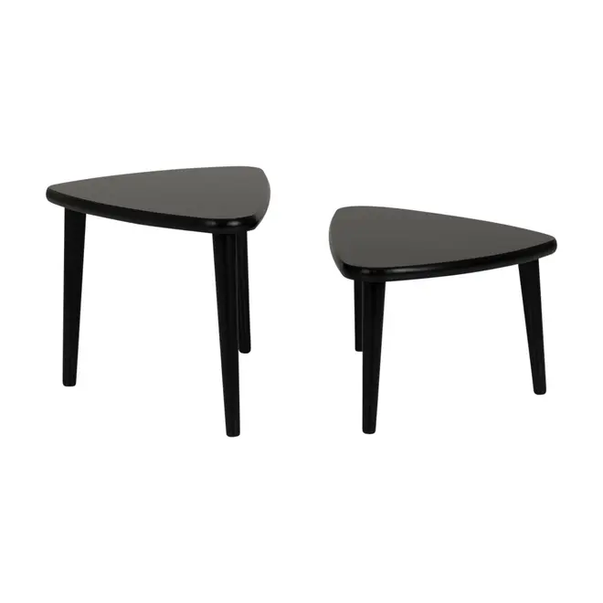 MESA LATERAL CONJUNTO COM 2 PEÇAS 60 CM X 37 CM CHER - PRETO/PRETO - Foto 2