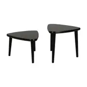 MESA LATERAL CONJUNTO COM 2 PEÇAS 60 CM X 37 CM CHER - PRETO/PRETO - Foto 3