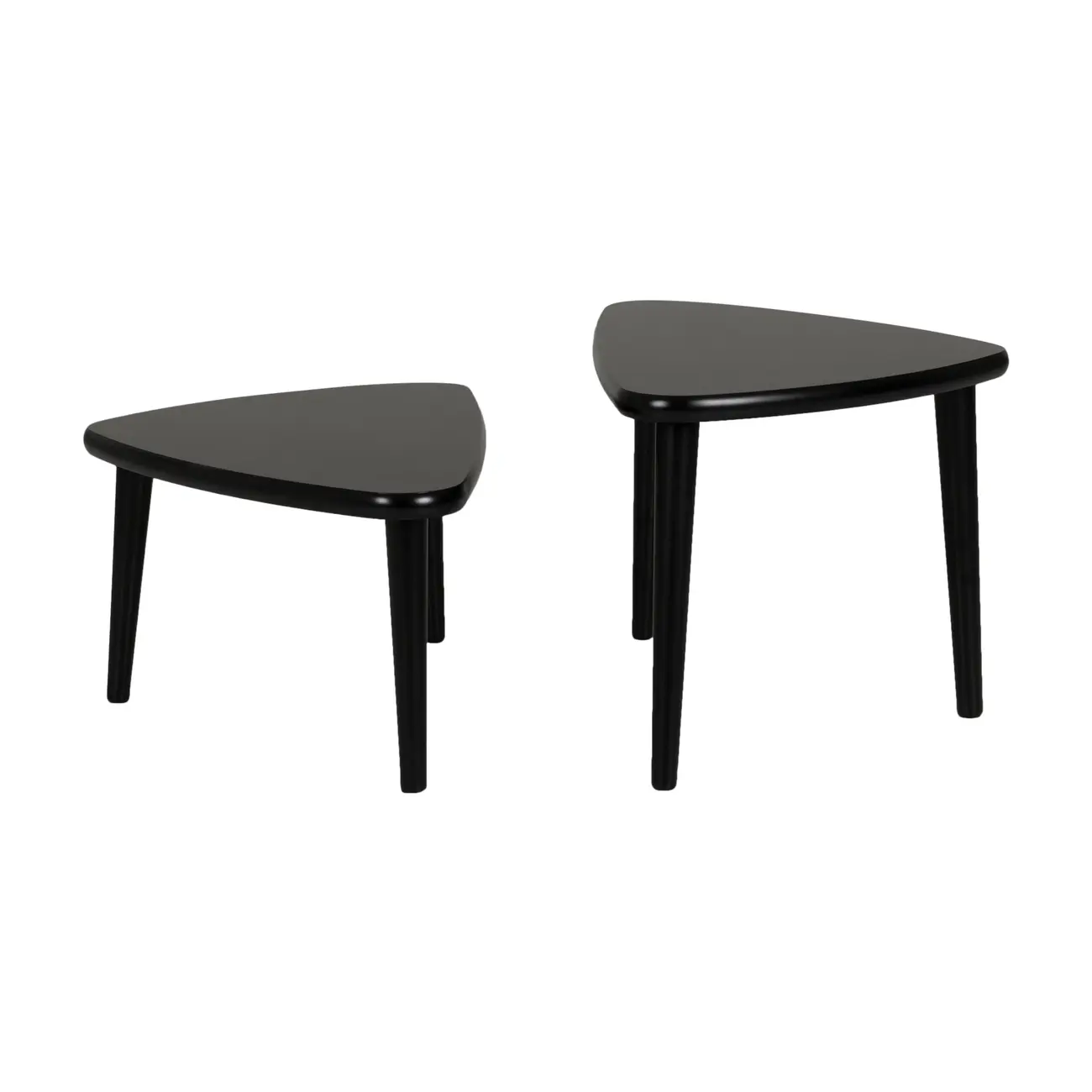 MESA LATERAL CONJUNTO COM 2 PEÇAS 60 CM X 37 CM CHER - PRETO/PRETO - Foto 3