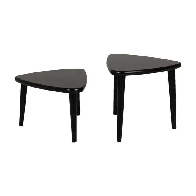 MESA LATERAL CONJUNTO COM 2 PEÇAS 60 CM X 37 CM CHER - PRETO/PRETO - Foto 3