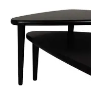 MESA LATERAL CONJUNTO COM 2 PEÇAS 60 CM X 37 CM CHER - PRETO/PRETO - Foto 5