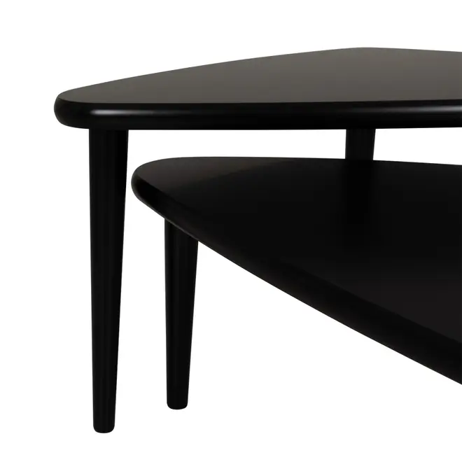 MESA LATERAL CONJUNTO COM 2 PEÇAS 60 CM X 37 CM CHER - PRETO/PRETO - Foto 5