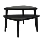 MESA LATERAL CONJUNTO COM 2 PEÇAS 60 CM X 37 CM CHER - PRETO/PRETO - Foto 6