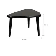 MESA LATERAL CONJUNTO COM 2 PEÇAS 60 CM X 37 CM CHER - PRETO/PRETO - Foto 7