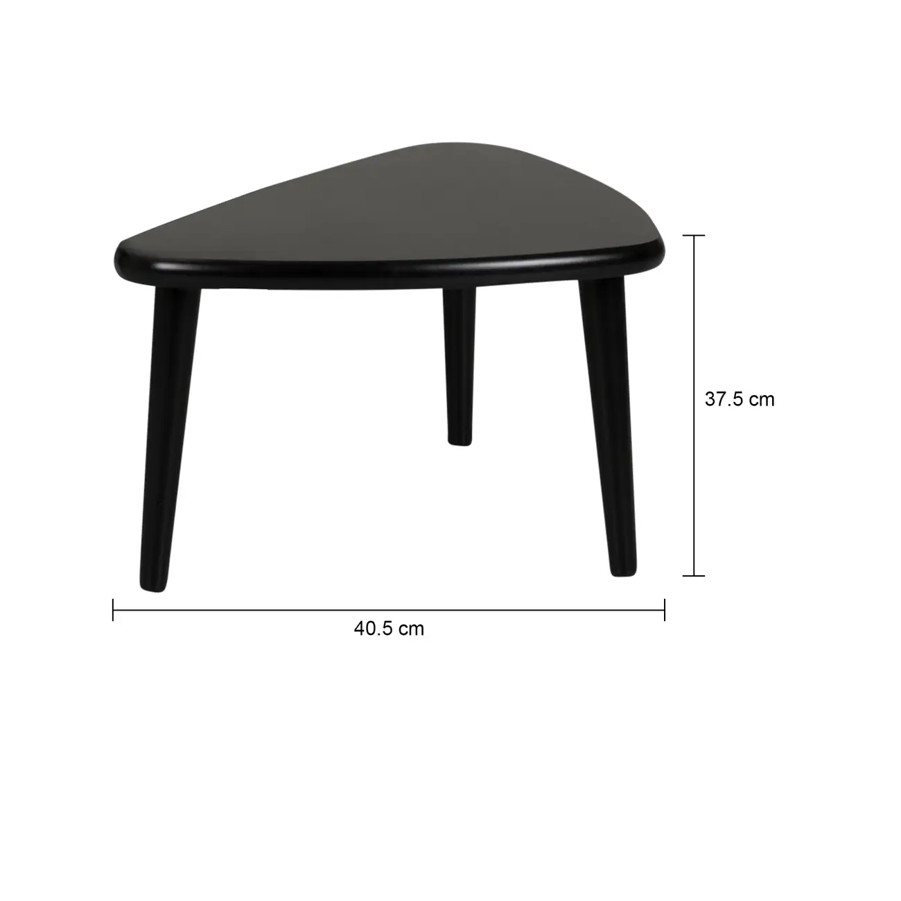 MESA LATERAL CONJUNTO COM 2 PEÇAS 60 CM X 37 CM CHER - PRETO/PRETO - Foto 7