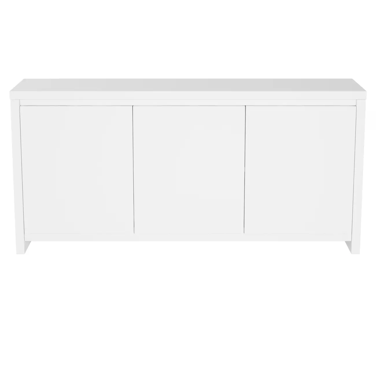 BUFFET 3 PORTAS 1,68 M X 45 CM VOGAN - BRANCO BRILHANTE - Foto 1