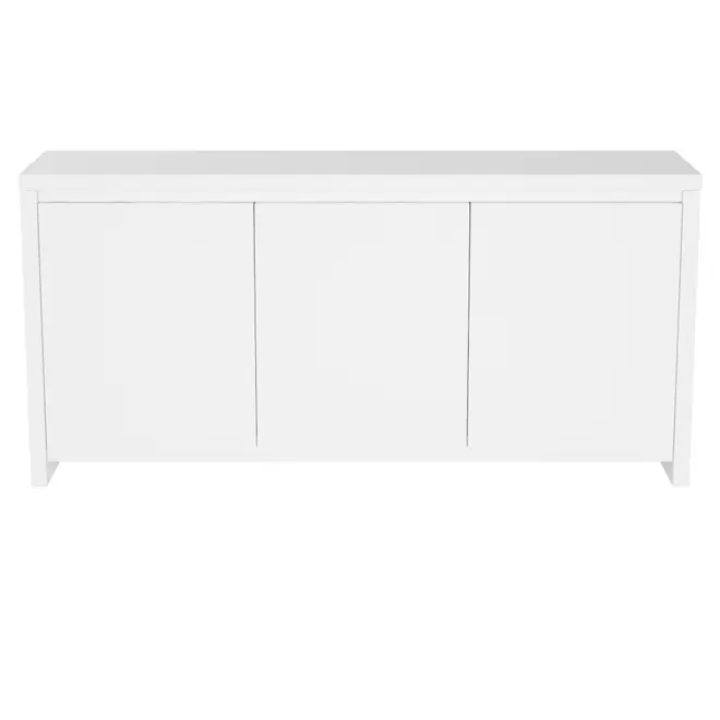 BUFFET 3 PORTAS 1,68 M X 45 CM VOGAN - BRANCO BRILHANTE - Foto 1