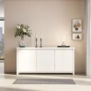 BUFFET 3 PORTAS 1,68 M X 45 CM VOGAN - BRANCO BRILHANTE - Foto 5