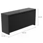 BUFFET 3 PORTAS 1,68 M X 45 CM VOGAN - PRETO BRILHANTE - Foto 4