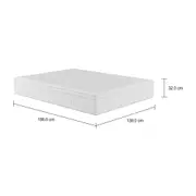 COLCHÃO CASAL COM MOLAS ENSACADAS 1,38 M X 1,88 M X 32 CM PREMIUM - BRANCO - Foto 2