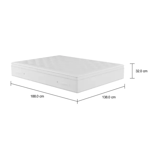 COLCHÃO CASAL COM MOLAS ENSACADAS 1,38 M X 1,88 M X 32 CM PREMIUM - BRANCO - Foto 2