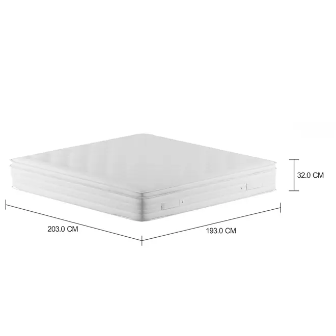 COLCHÃO KING COM MOLAS ENSACADAS 1,93 M X 2,03 M X 32 CM PREMIUM - BRANCO - Foto 2