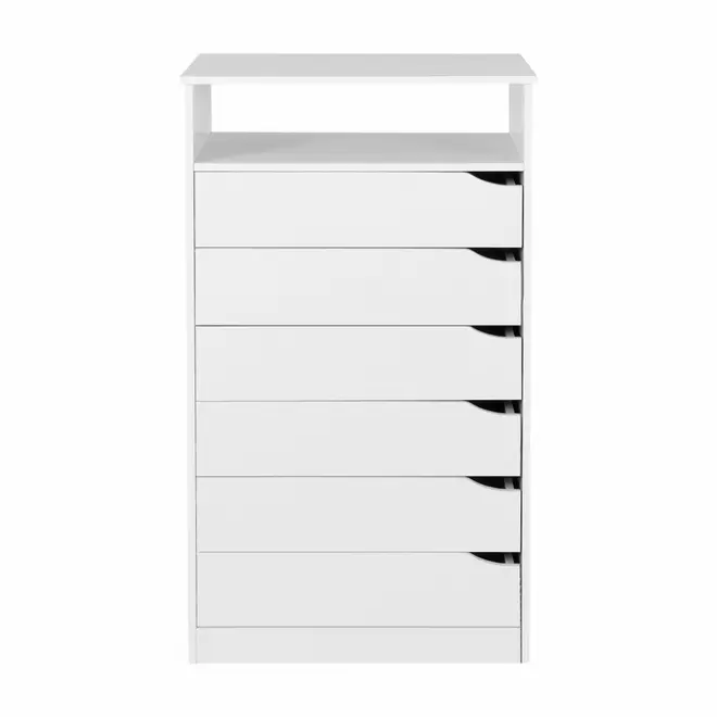 CÔMODA 6 GAVETAS 65 CM X 39 CM WINK - BRANCO - Foto 1