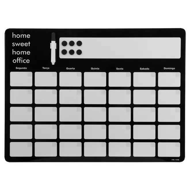 MEMORY-BOARD 60 CM X 45 CM SWEET HOME OFFICE - PRETO/BRANCO - Foto 1