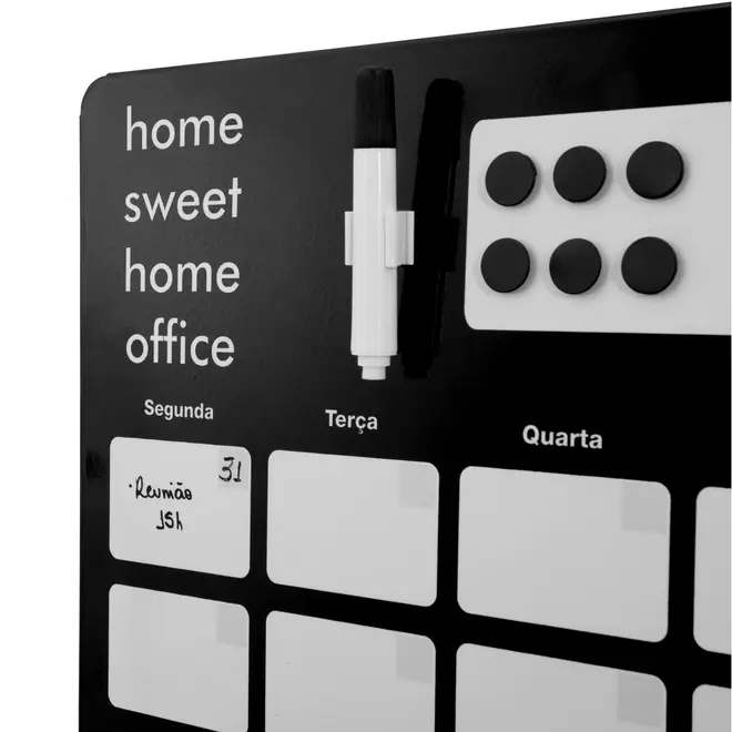 MEMORY-BOARD 60 CM X 45 CM SWEET HOME OFFICE - PRETO/BRANCO - Foto 3