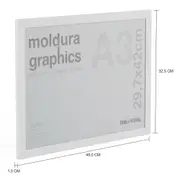 MOLDURA A3 29 CM X 42 CM GRAPHICS - BRANCO - Foto 2
