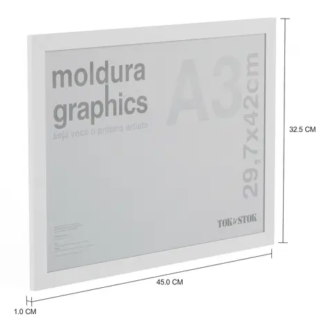 Imagem com medidas do produto MOLDURA A3 29 CM X 42 CM GRAPHICS