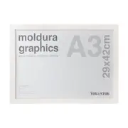 MOLDURA A3 29 CM X 42 CM GRAPHICS - BRANCO - Foto 1