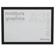 MOLDURA A3 29 CM X 42 CM GRAPHICS - PRETO - Foto 1