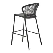 BANQUETA PARA ÁREA EXTERNA LEK - PRETO/PRETO - Foto 4