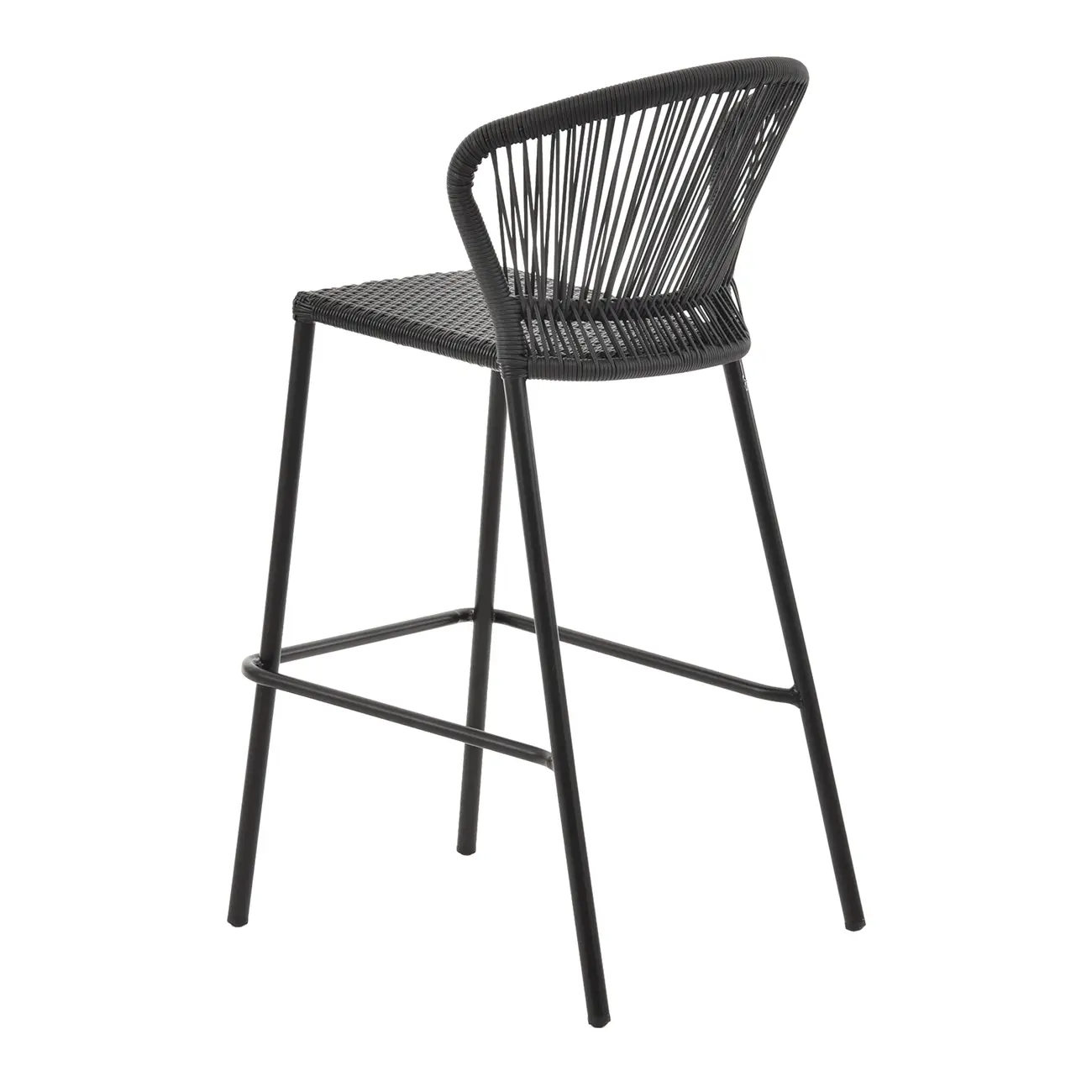BANQUETA PARA ÁREA EXTERNA LEK - PRETO/PRETO - Foto 4