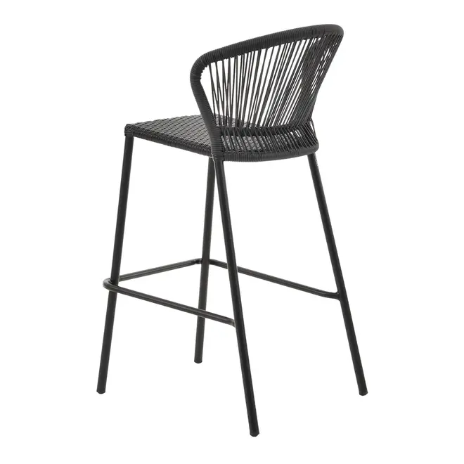BANQUETA PARA ÁREA EXTERNA LEK - PRETO/PRETO - Foto 4