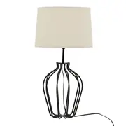 LUMINÁRIA DE MESA ANFORA C/CUP K - CASTANHO/NATURAL - Foto 2