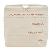 CESTO PARA ROUPAS OK! HORA DE LAVAR - NATURAL/URUCUM - Foto 1