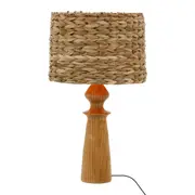 LUMINÁRIA DE MESA BILBOQUÊ C/CUP H TABOA - AMÊNDOA/FIBRA CLARA - Foto 1