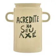 VASO 20 CM SETE ERVAS AXÉ - NATURAL/VERDE - Foto 1