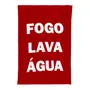 PANO DE PRATO TUDO OU TUDO FOGO - VERMELHO/BRANCO - Foto 1