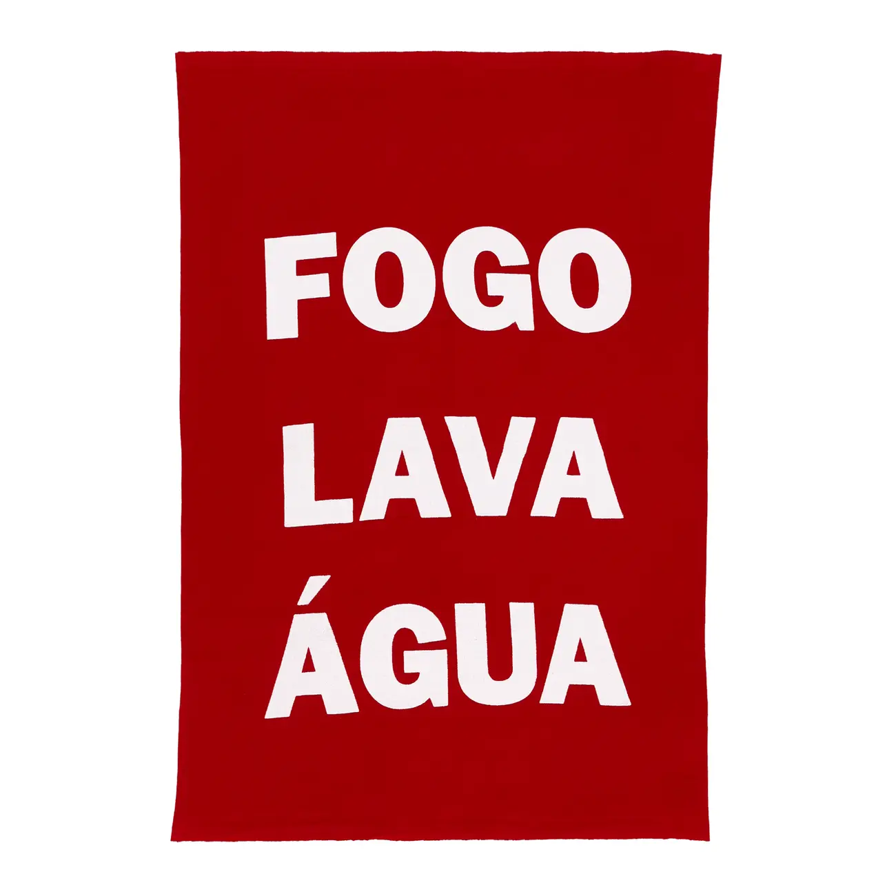 PANO DE PRATO TUDO OU TUDO FOGO - VERMELHO/BRANCO - Foto 1