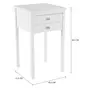 MESA DE CABECEIRA 2 GAVETAS MODEL - BRANCO - Foto 4