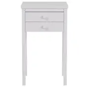 MESA DE CABECEIRA 2 GAVETAS MODEL - BRANCO - Foto 1