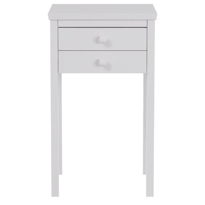 MESA DE CABECEIRA 2 GAVETAS MODEL - BRANCO - Foto 1
