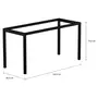 BASE DE MESA 1,45 M X 60 CM METRIC - PRETO - Foto 2