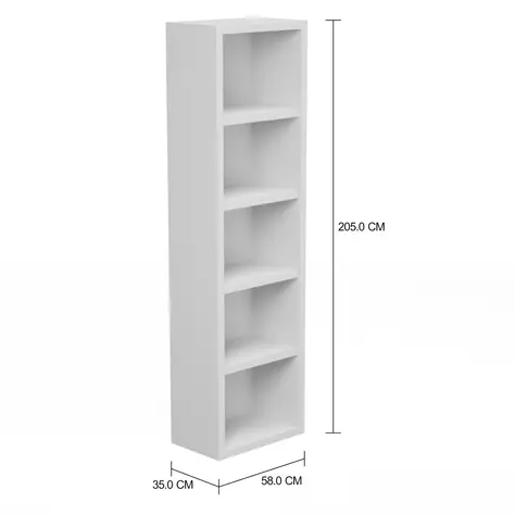 Imagem com medidas do produto ESTANTE 58 CM X 2,05 M PROOF