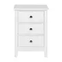 MESA DE CABECEIRA 3 GAVETAS DEVON - BRANCO - Foto 1