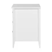 MESA DE CABECEIRA 3 GAVETAS DEVON - BRANCO - Foto 4