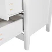 MESA DE CABECEIRA 3 GAVETAS DEVON - BRANCO - Foto 5