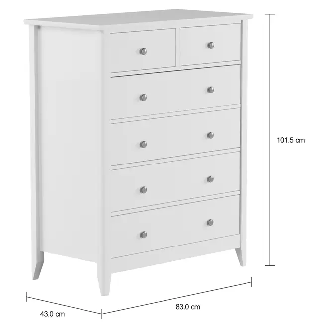 CÔMODA 6 GAVETAS 83 CM X 43 CM DEVON - BRANCO - Foto 11
