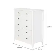 CÔMODA 6 GAVETAS 83 CM X 43 CM DEVON - BRANCO - Foto 10