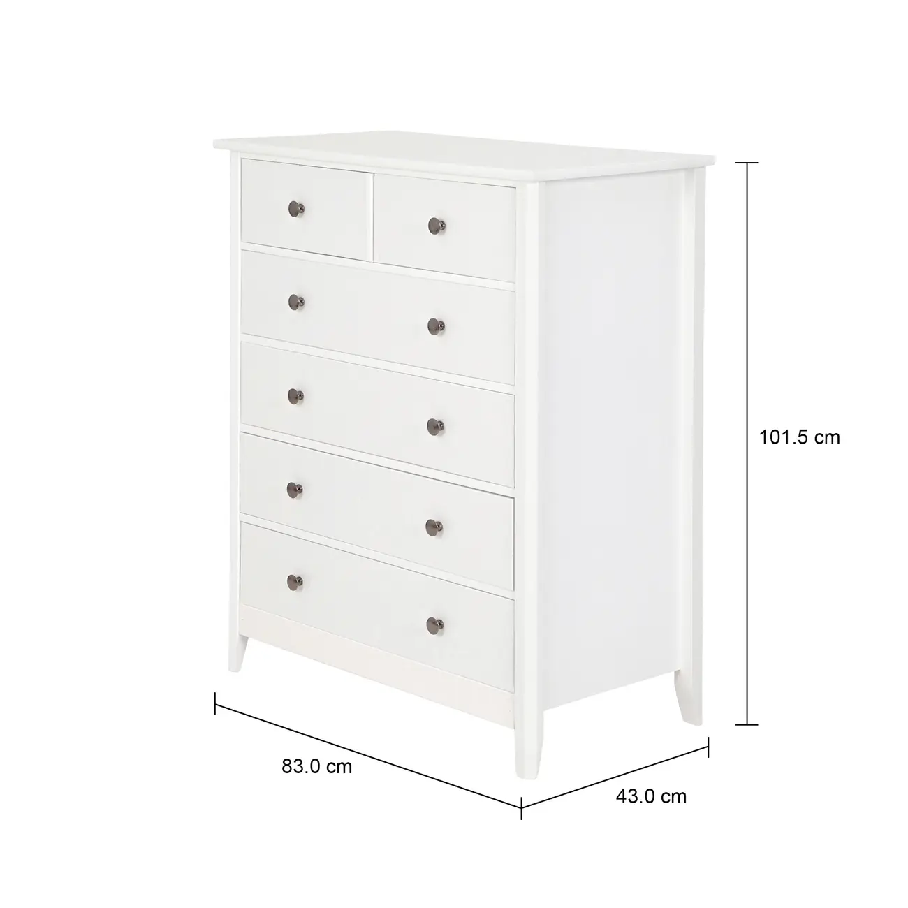 CÔMODA 6 GAVETAS 83 CM X 43 CM DEVON - BRANCO - Foto 10