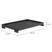 BANDEJA 46 CM X 31 CM COLI - PRETO BRILHANTE - Foto 2