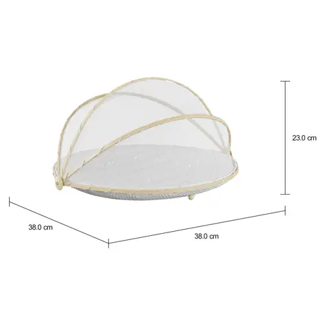 Imagem com medidas do produto PORTA-PÃO REDONDO 38 CM COVER-BOO